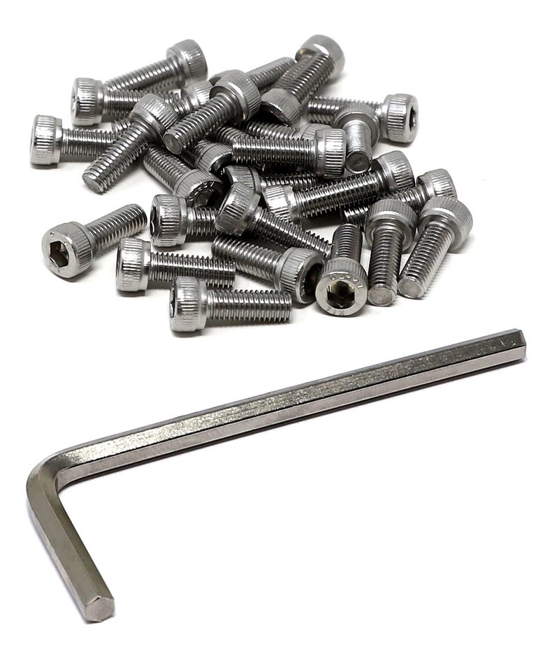 iexcell 50 Pcs M5 x 14mm Thread Pitch 0.8 mm Stainless Steel 304 Hex Socket Head Cap Screws Bolts Kit - Image 1